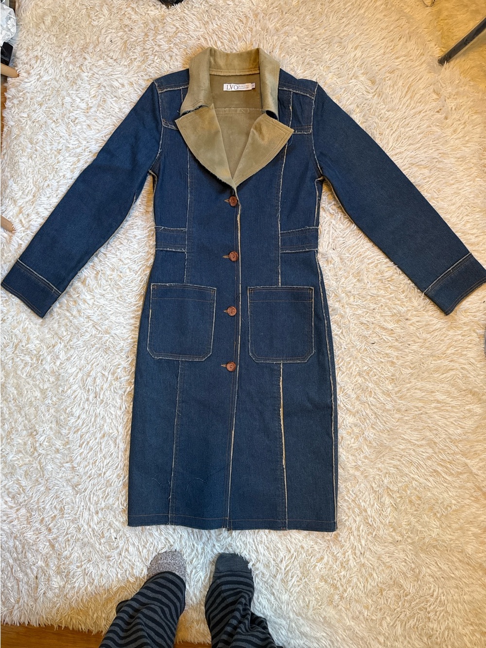 Denim Patchwork Coat